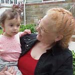 Kathi Kennedy and granddaughter
